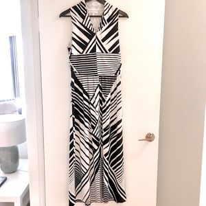 Chaus Tribal Black & White Maxi Dress